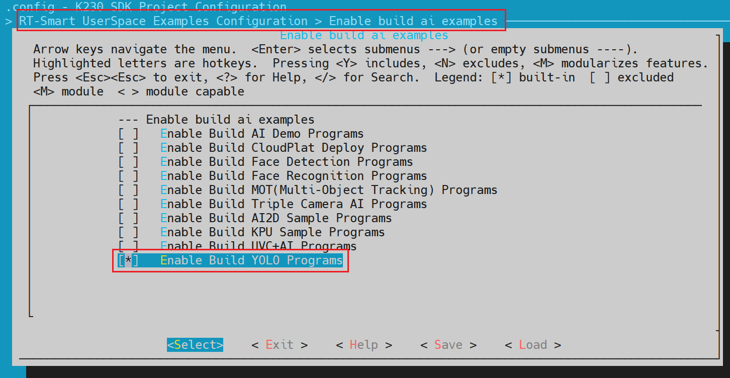 rtos_yolo_menuconfig